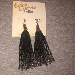 Black dangly earrings